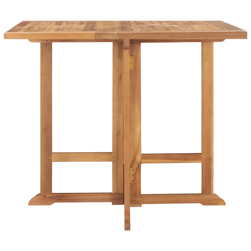 Table de jardin pliante 90x90x75 cm teck massif