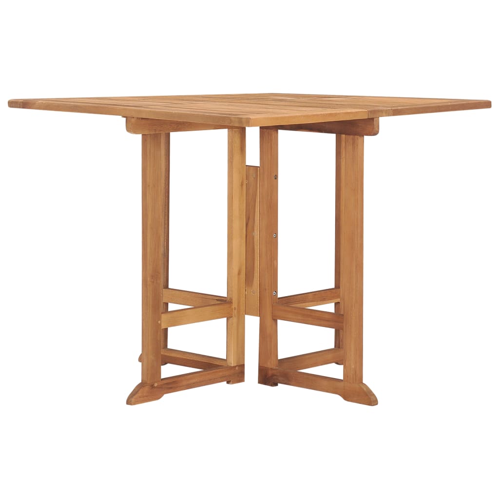 Table de jardin pliante 90x90x75 cm teck massif