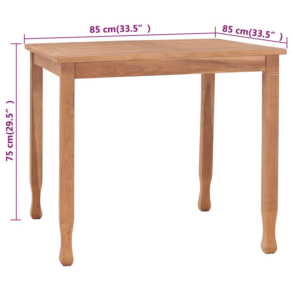 Tuintafel 150x90x75 cm massief teakhout