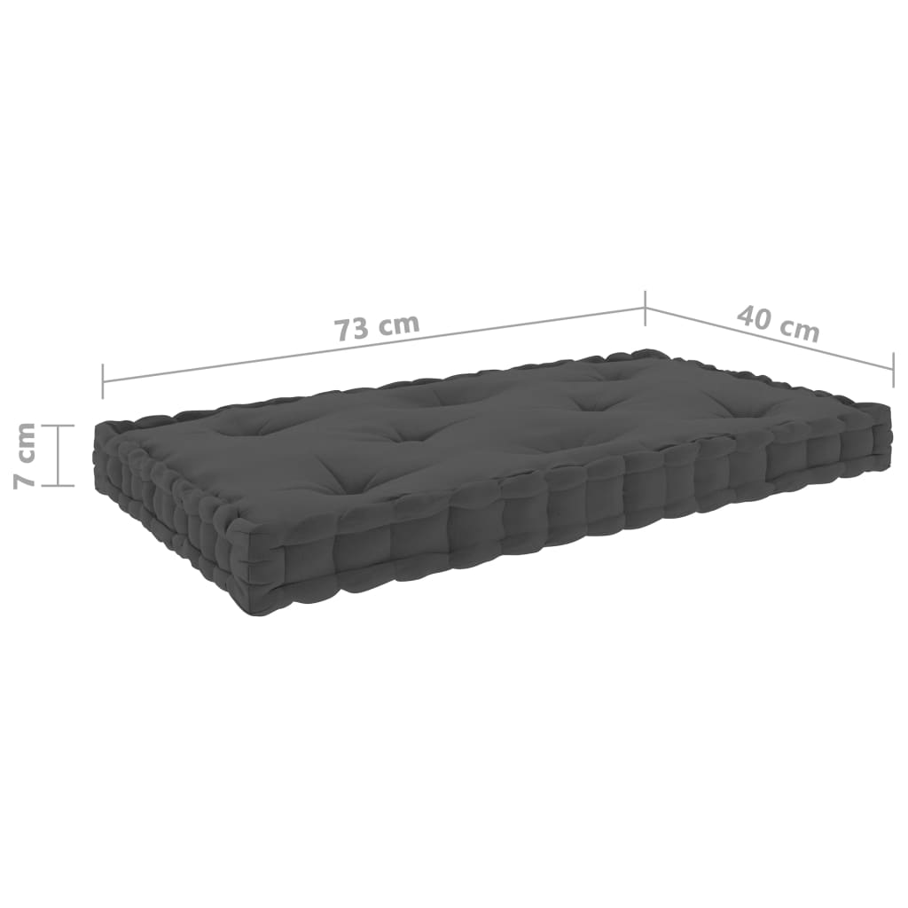 Palletvloerkussen 73x40x7 cm katoen appeltjesgroen