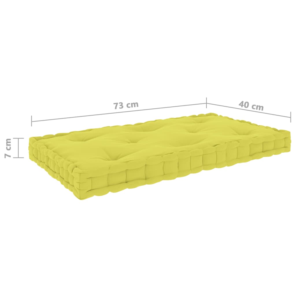 Palletvloerkussen 73x40x7 cm katoen appeltjesgroen