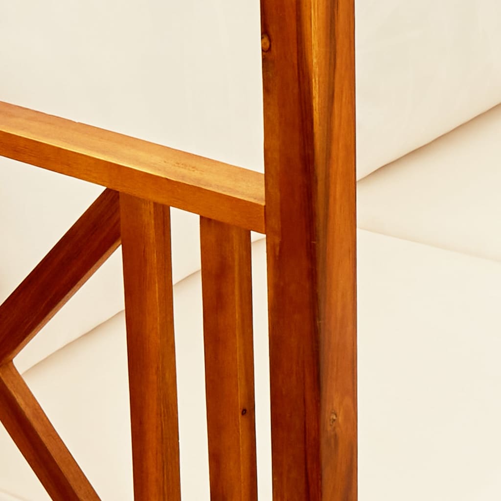 Banc de jardin avec table et repose-pieds en bois d'acacia massif