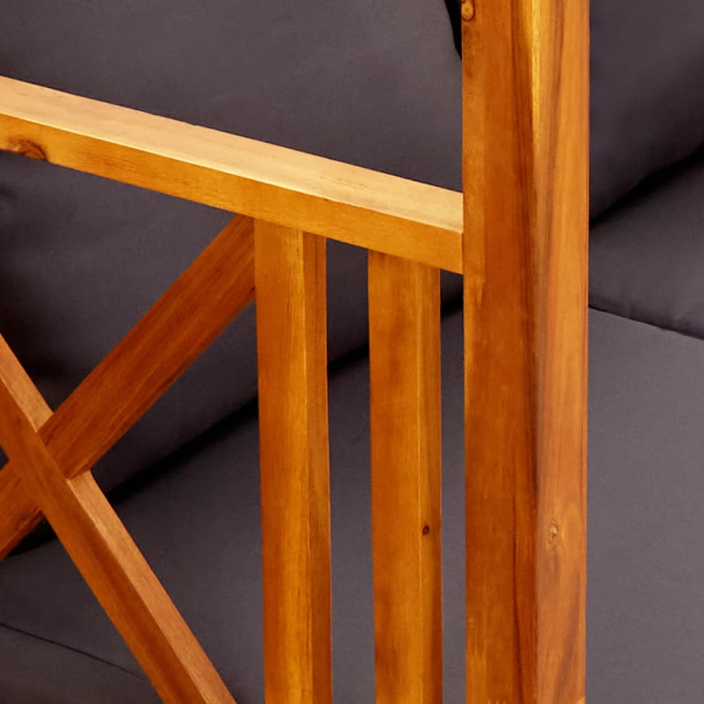 Banc de jardin avec table et repose-pieds en bois d'acacia massif