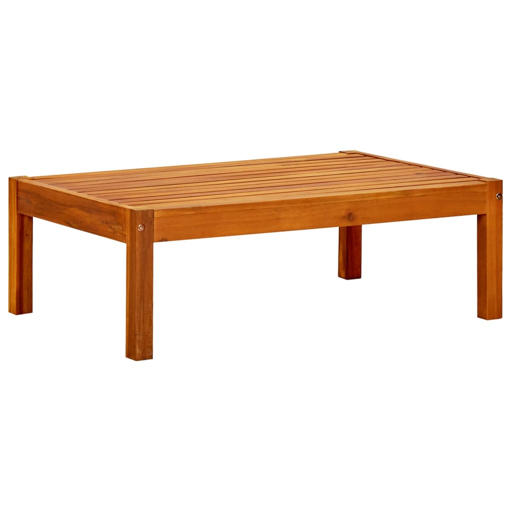 Banc de jardin avec table et repose-pieds en bois d'acacia massif