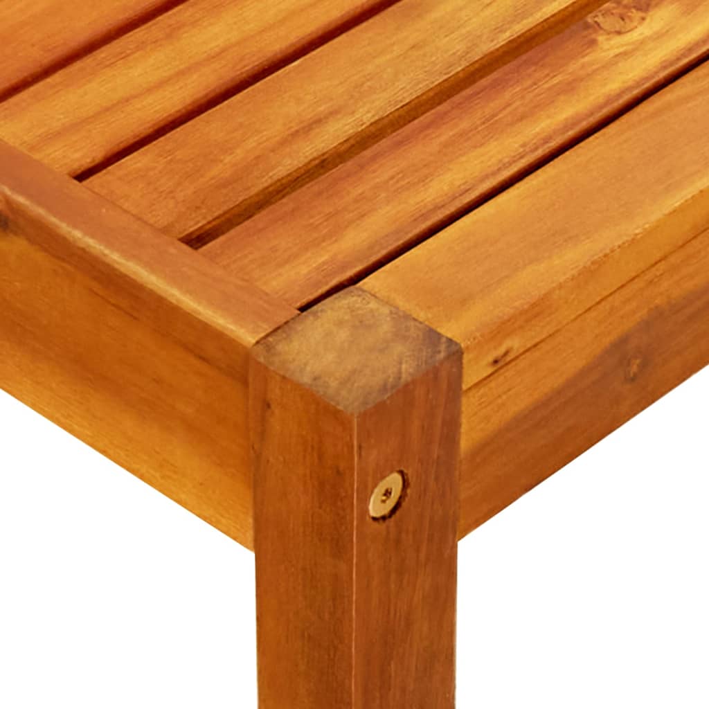 Banc de jardin avec table et repose-pieds en bois d'acacia massif