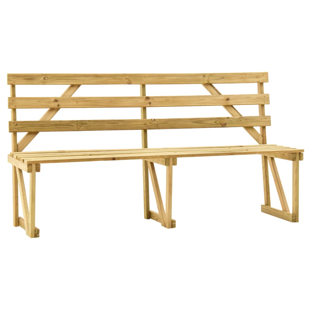 Banc de jardin 120 cm en bois de pin imprégné