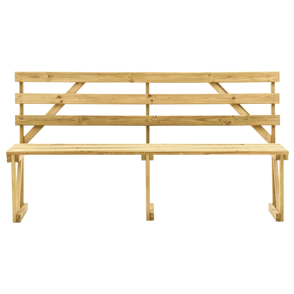 Banc de jardin 120 cm en bois de pin imprégné