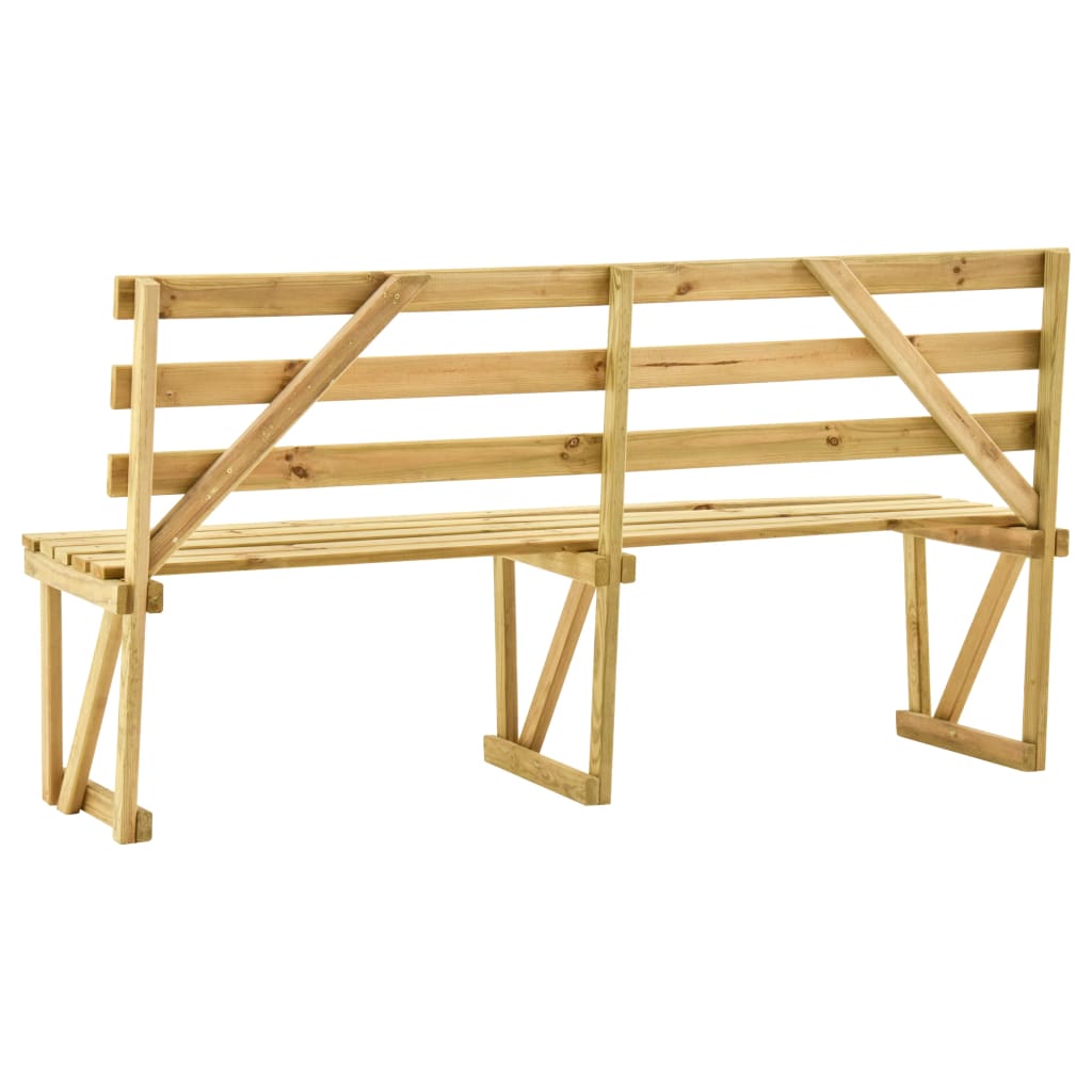 Banc de jardin 120 cm en bois de pin imprégné