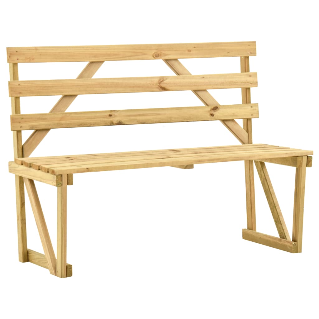 Banc de jardin 120 cm en bois de pin imprégné