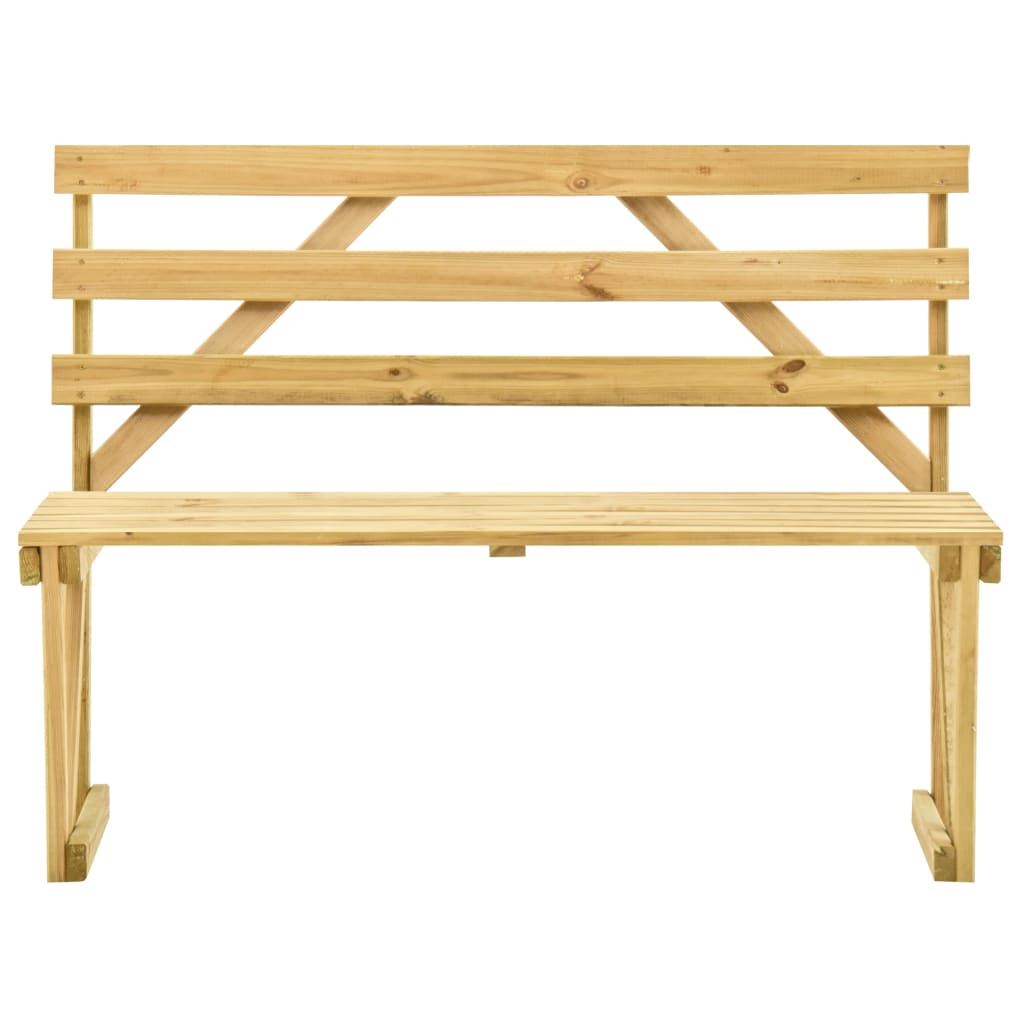 Banc de jardin 120 cm en bois de pin imprégné