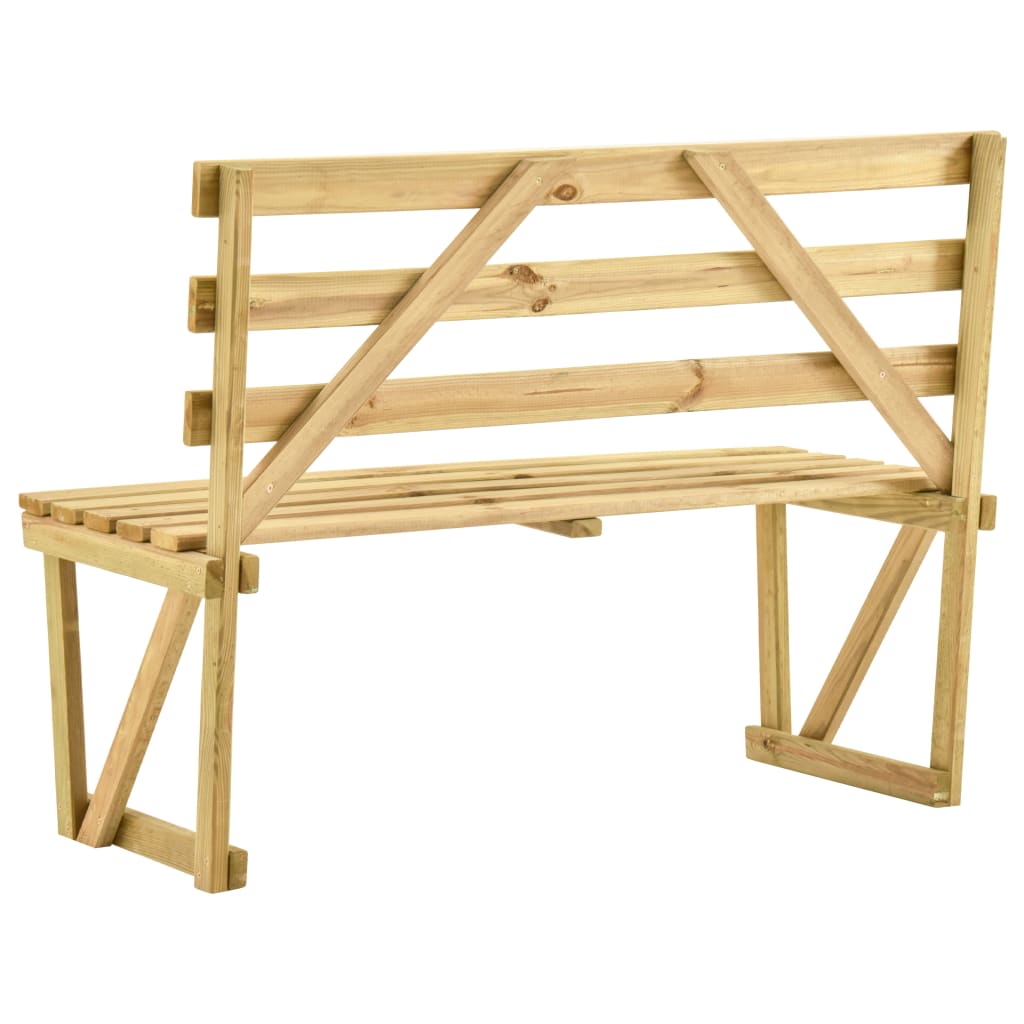 Banc de jardin 120 cm en bois de pin imprégné