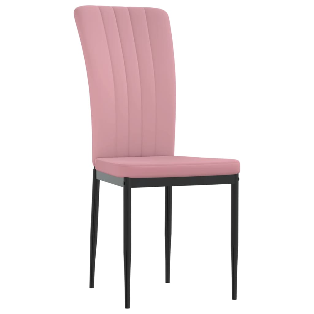 Chaises de salle à manger 4 pcs velours couleur crème