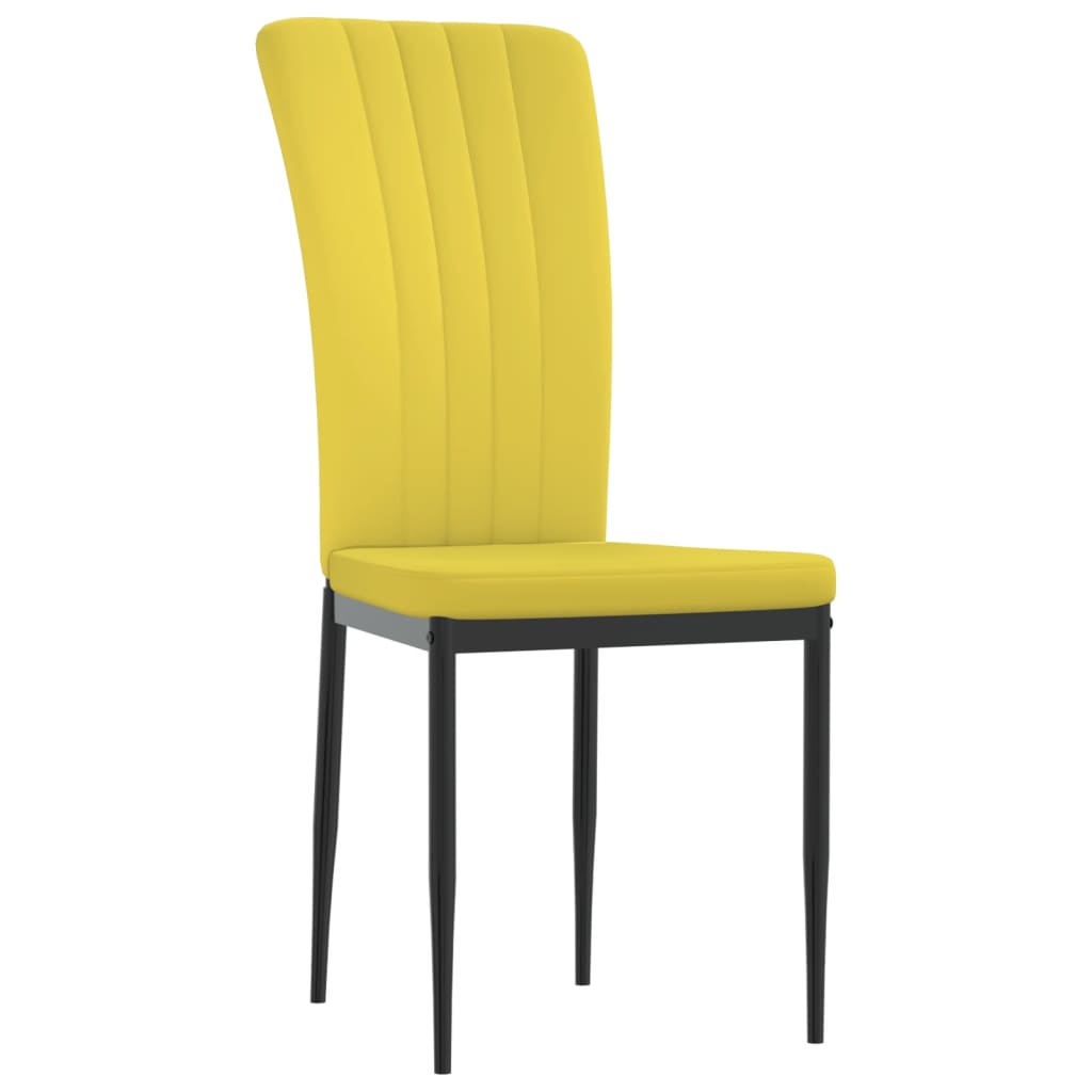 Chaises de salle à manger 4 pcs velours couleur crème