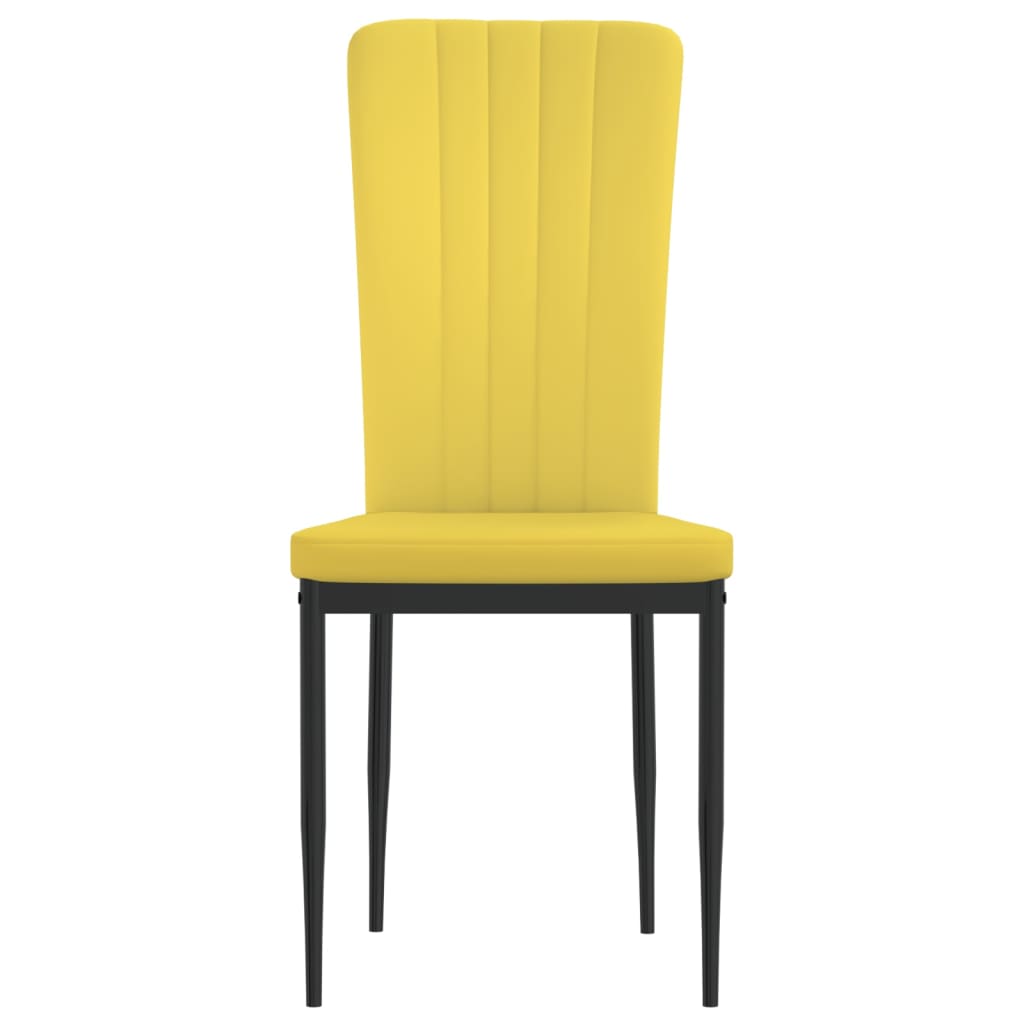 Chaises de salle à manger 4 pcs velours couleur crème