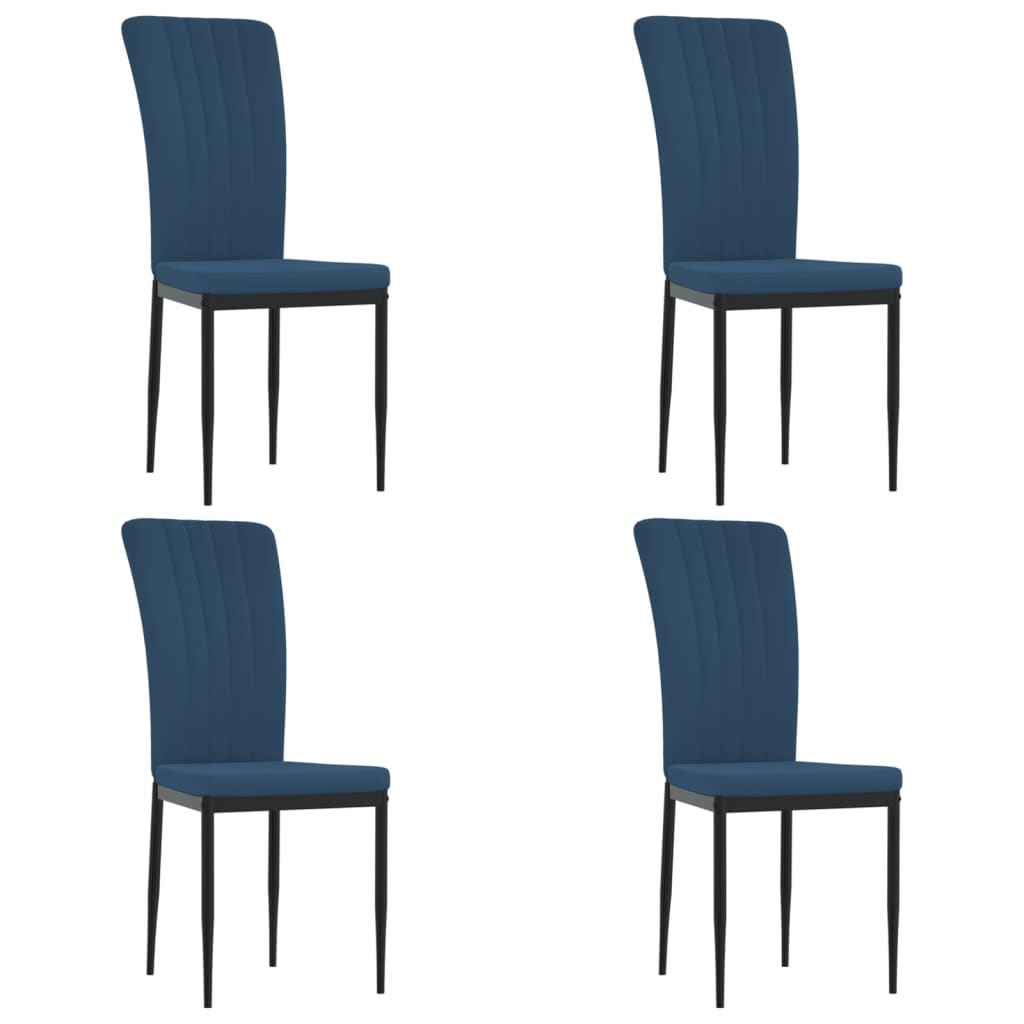 Chaises de salle à manger 4 pcs velours couleur crème