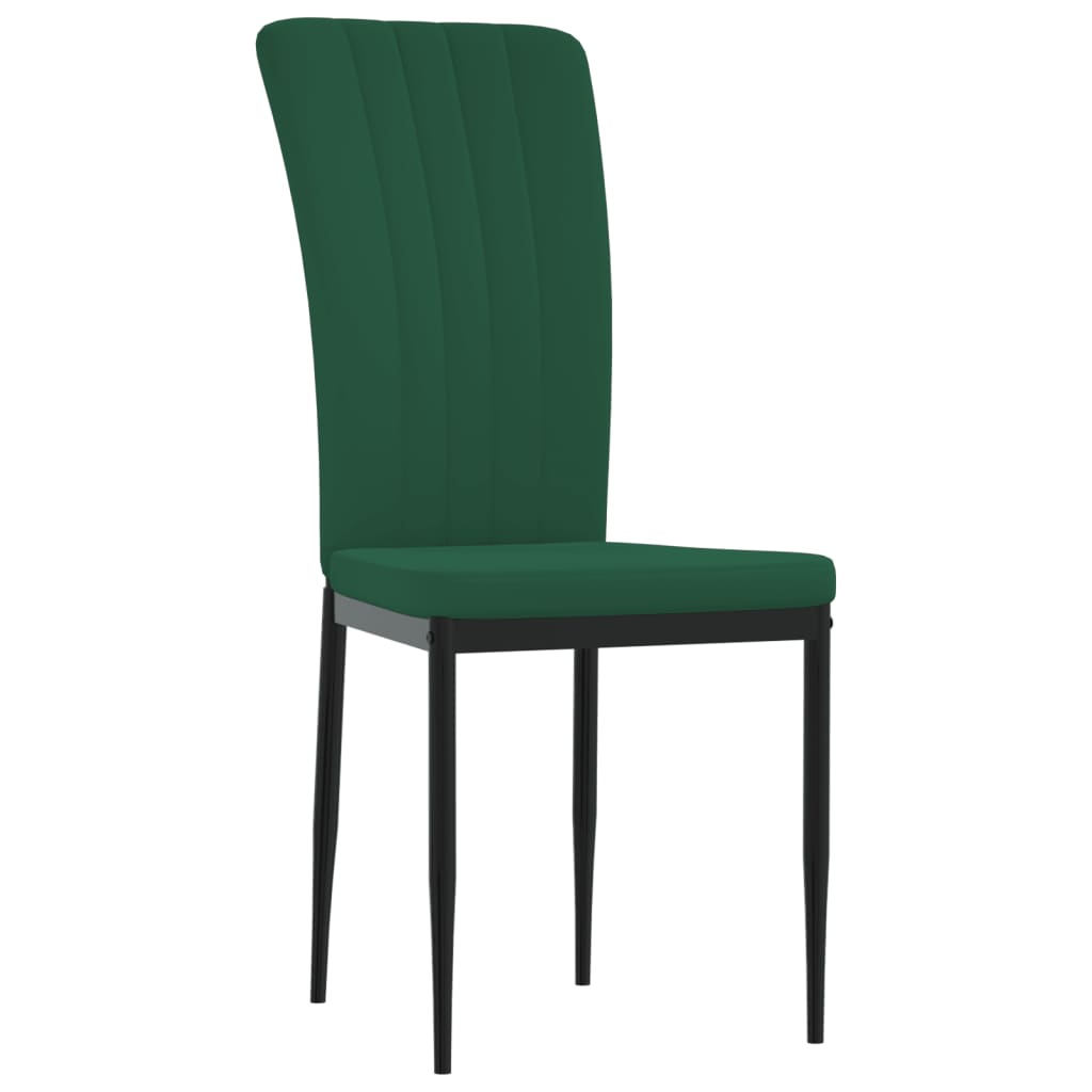 Chaises de salle à manger 4 pcs velours couleur crème