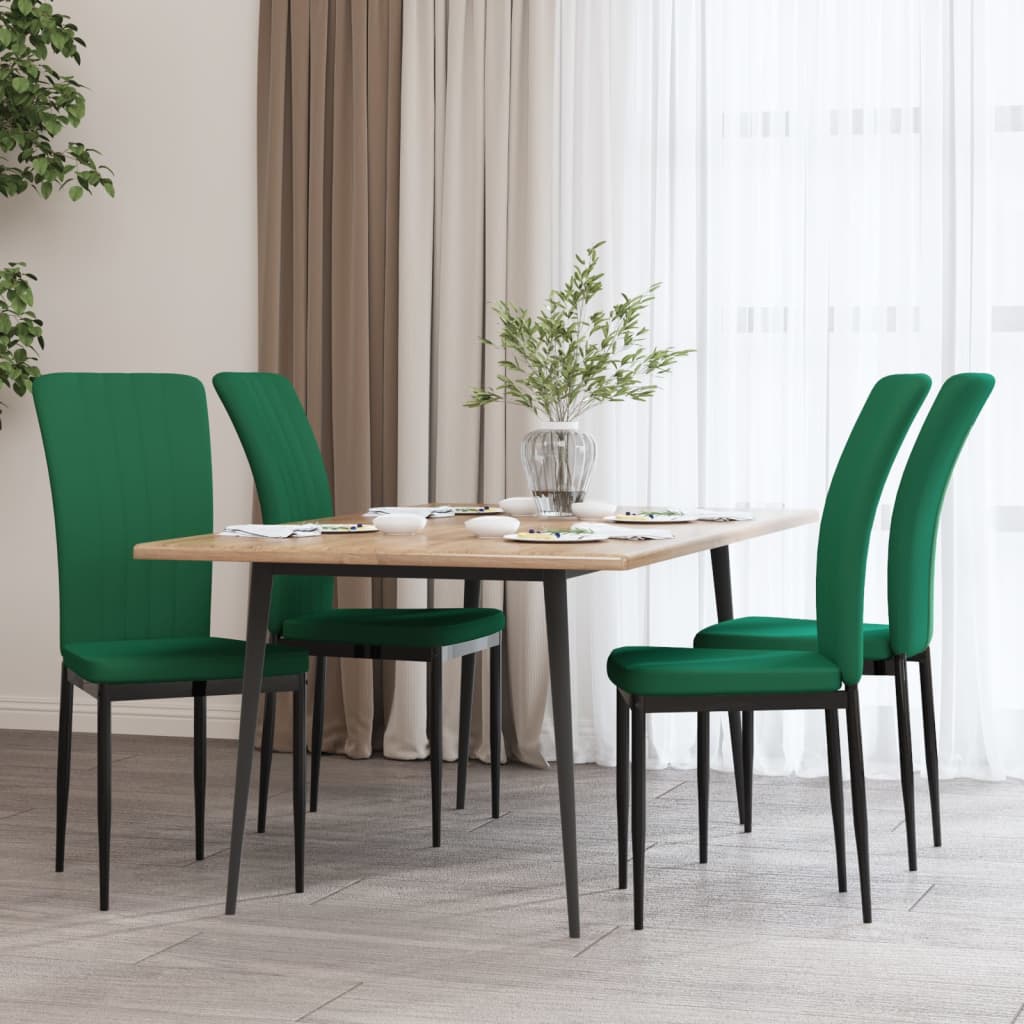 Chaises de salle à manger 4 pcs velours couleur crème