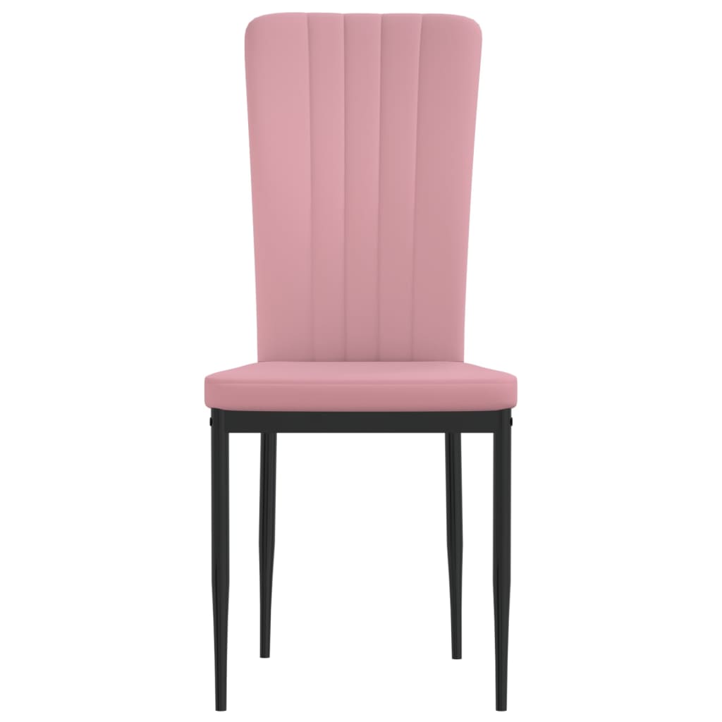 Eetkamerstoelen 4 st fluweel crèmekleurig