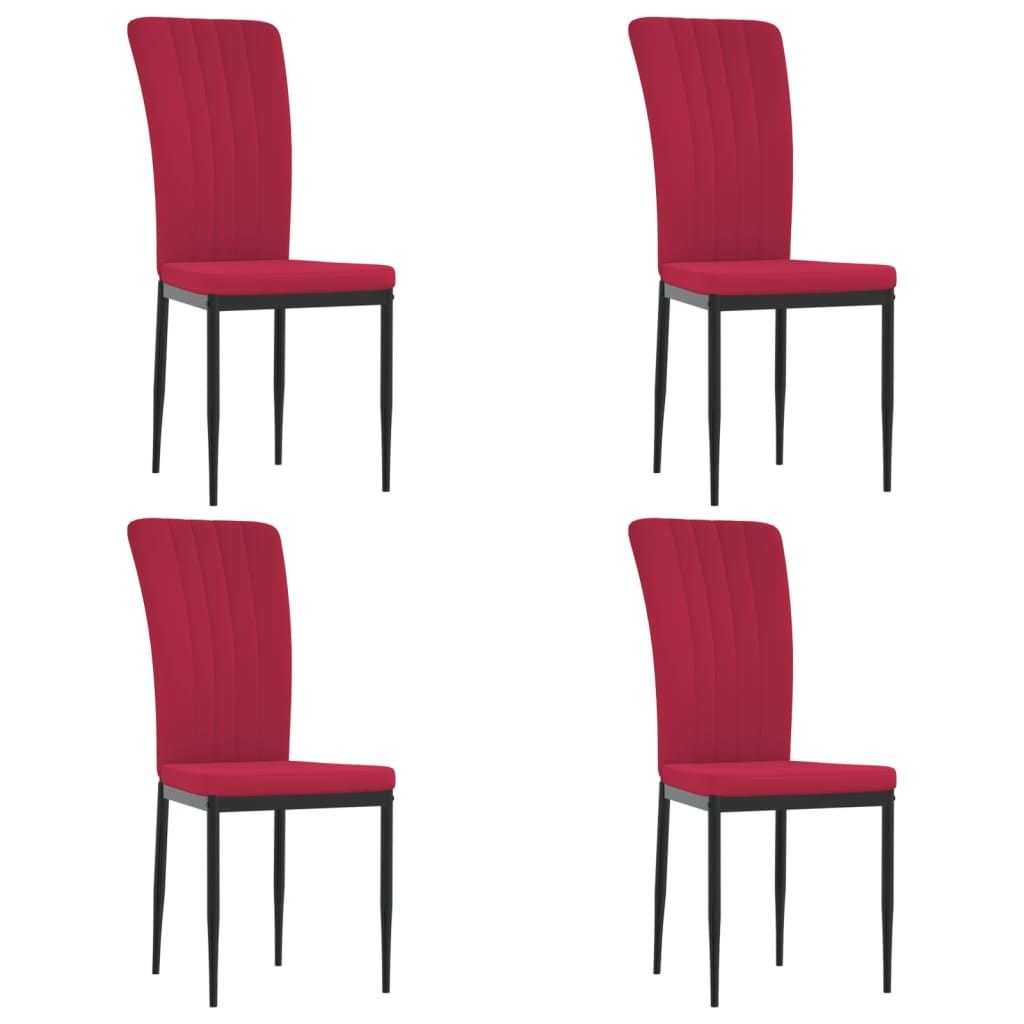 Chaises de salle à manger 4 pcs velours couleur crème