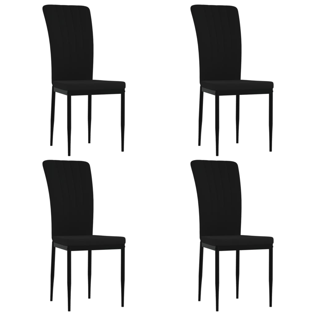 Chaises de salle à manger 4 pcs velours couleur crème