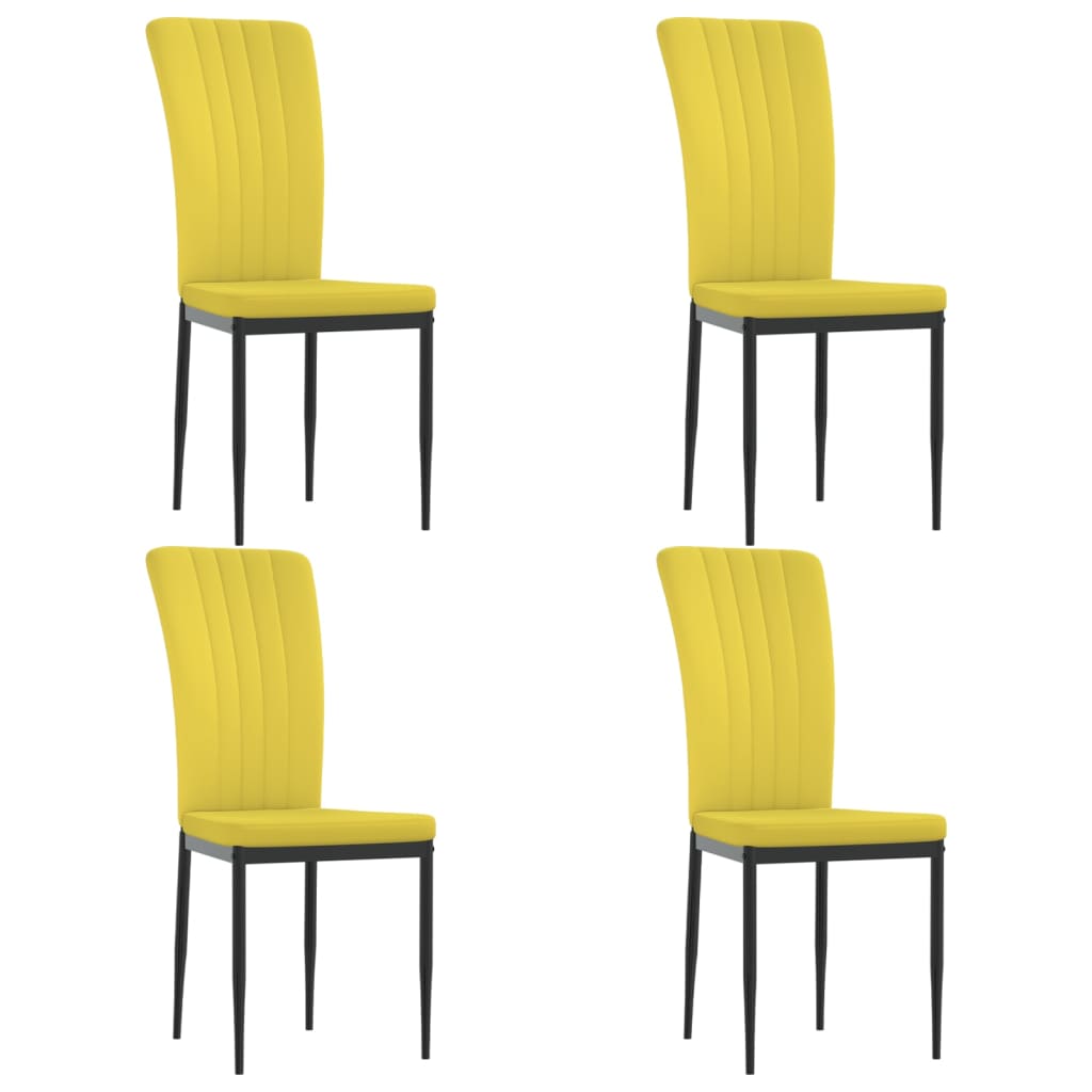 Chaises de salle à manger 4 pcs velours couleur crème