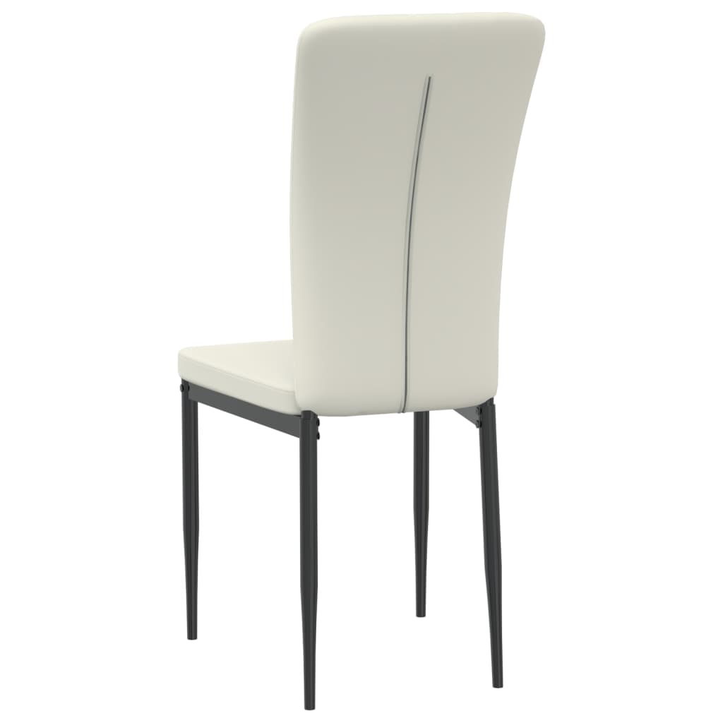 Chaises de salle à manger 4 pcs velours couleur crème