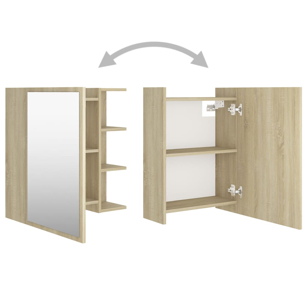 Badkamerspiegelkast 62,5x20,5x64 cm bewerkt hout