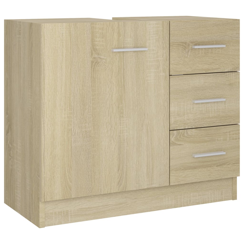 Meuble vasque 63x30x54 cm en bois travaillé