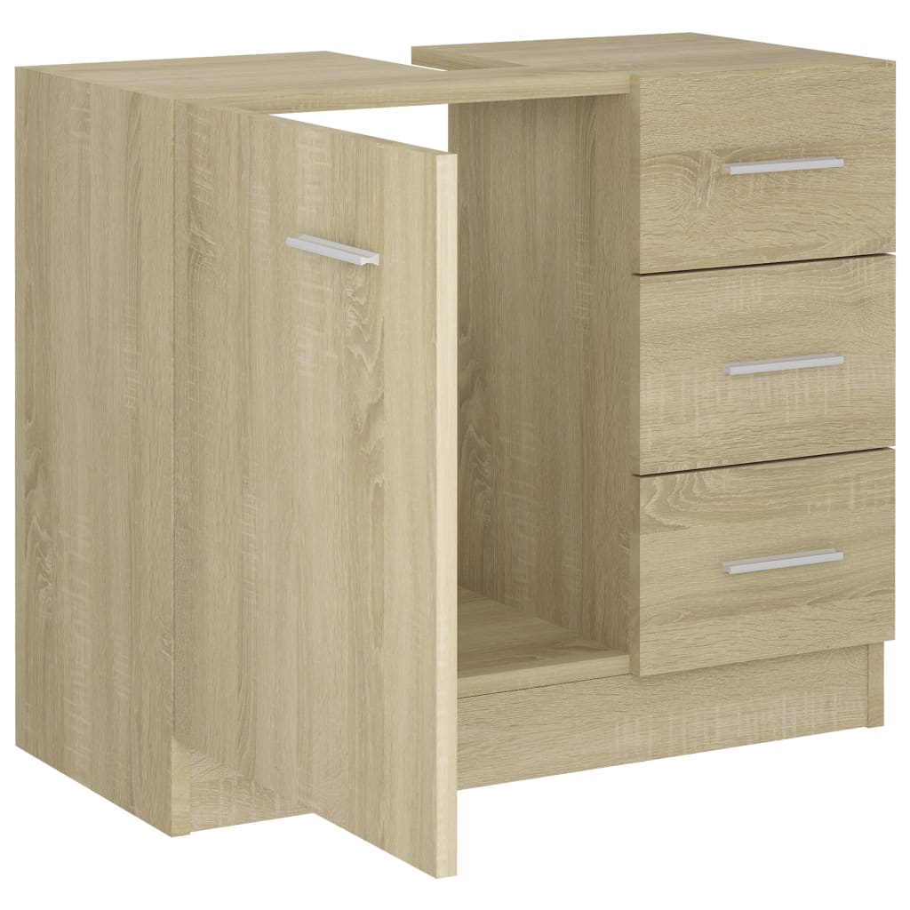 Meuble vasque 63x30x54 cm en bois travaillé