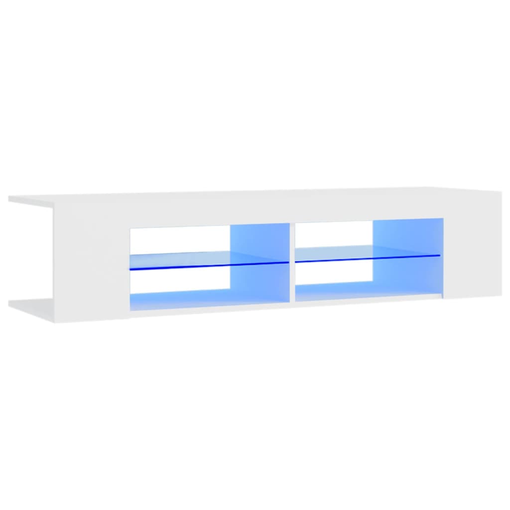 Tv-meubel met LED-verlichting 135x39x30 cm bruin eikenkleur