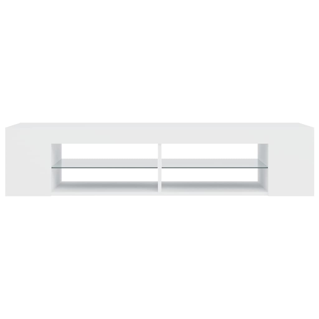 Tv-meubel met LED-verlichting 135x39x30 cm bruin eikenkleur