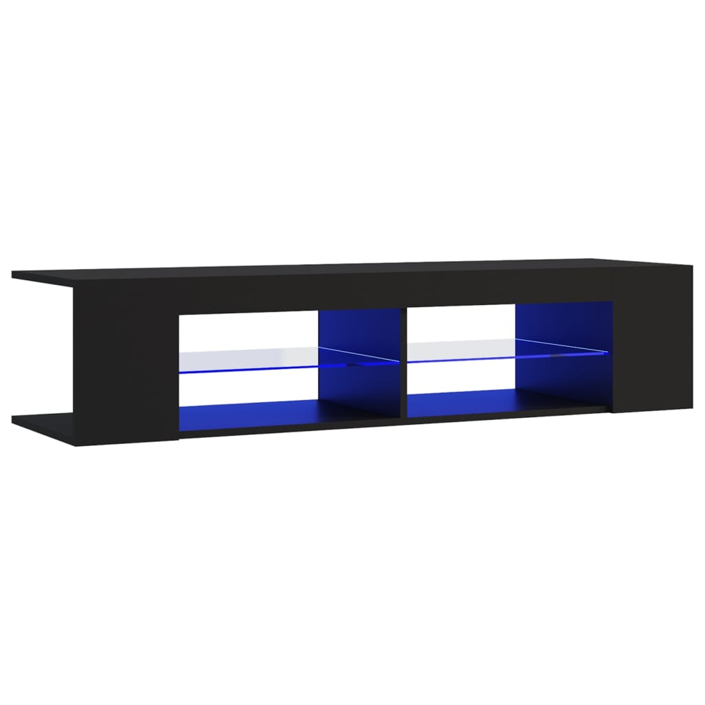 Tv-meubel met LED-verlichting 135x39x30 cm bruin eikenkleur