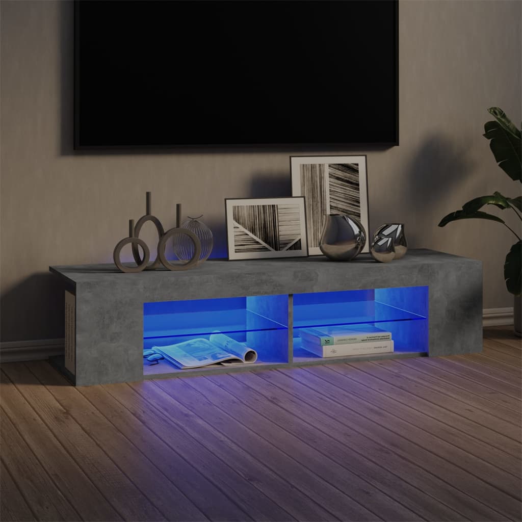 Tv-meubel met LED-verlichting 135x39x30 cm bruin eikenkleur