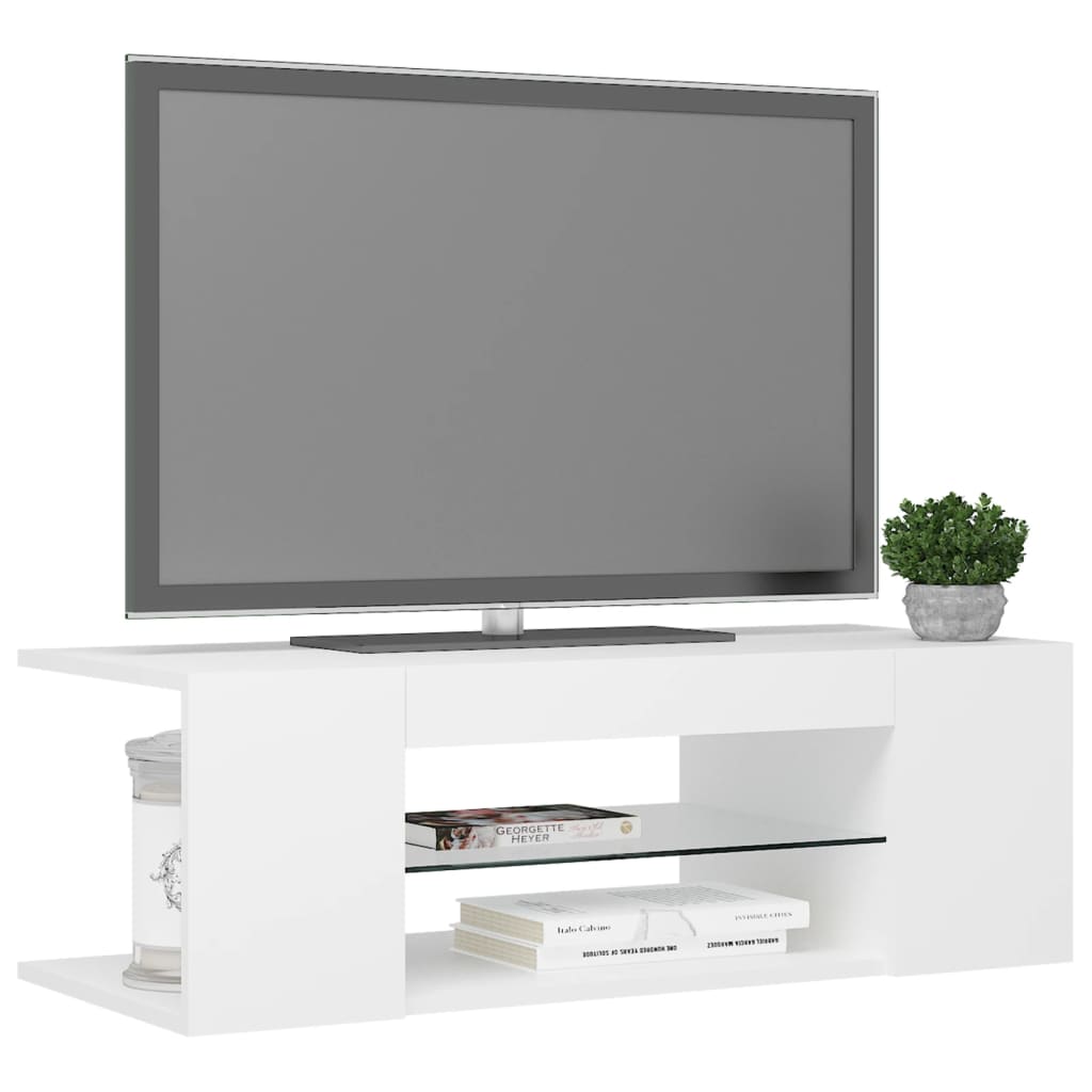 Meuble TV avec éclairage LED 90x39x30 cm