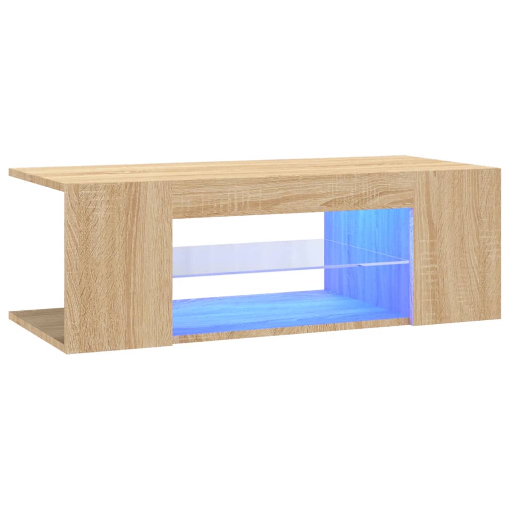 Tv-meubel met LED-verlichting 90x39x30 cm