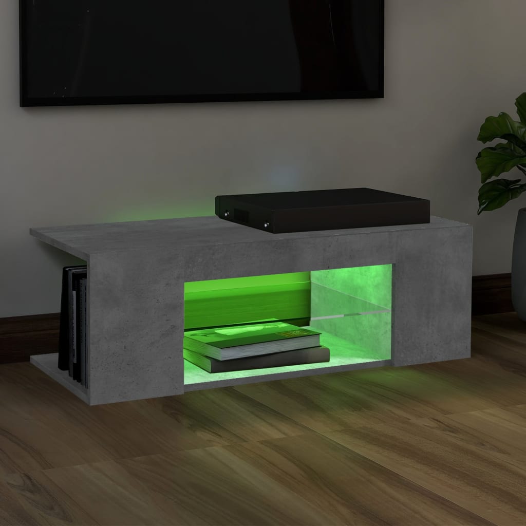 Meuble TV avec éclairage LED 90x39x30 cm