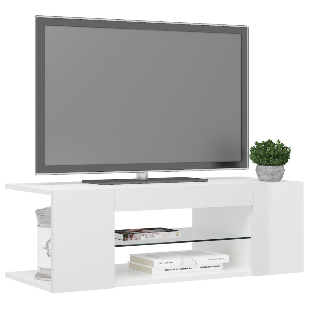 Meuble TV avec éclairage LED 90x39x30 cm