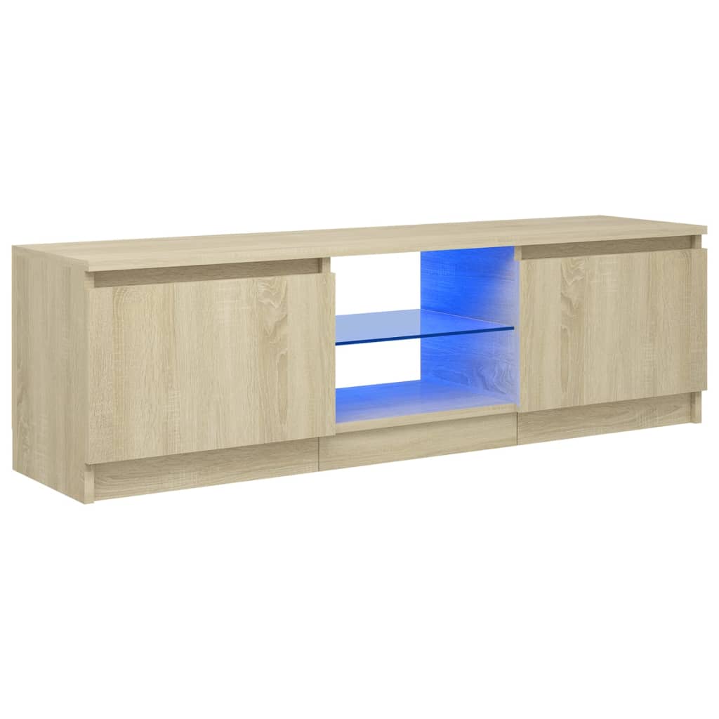 Tv-meubel met LED-verlichting 120x30x35,5 cm