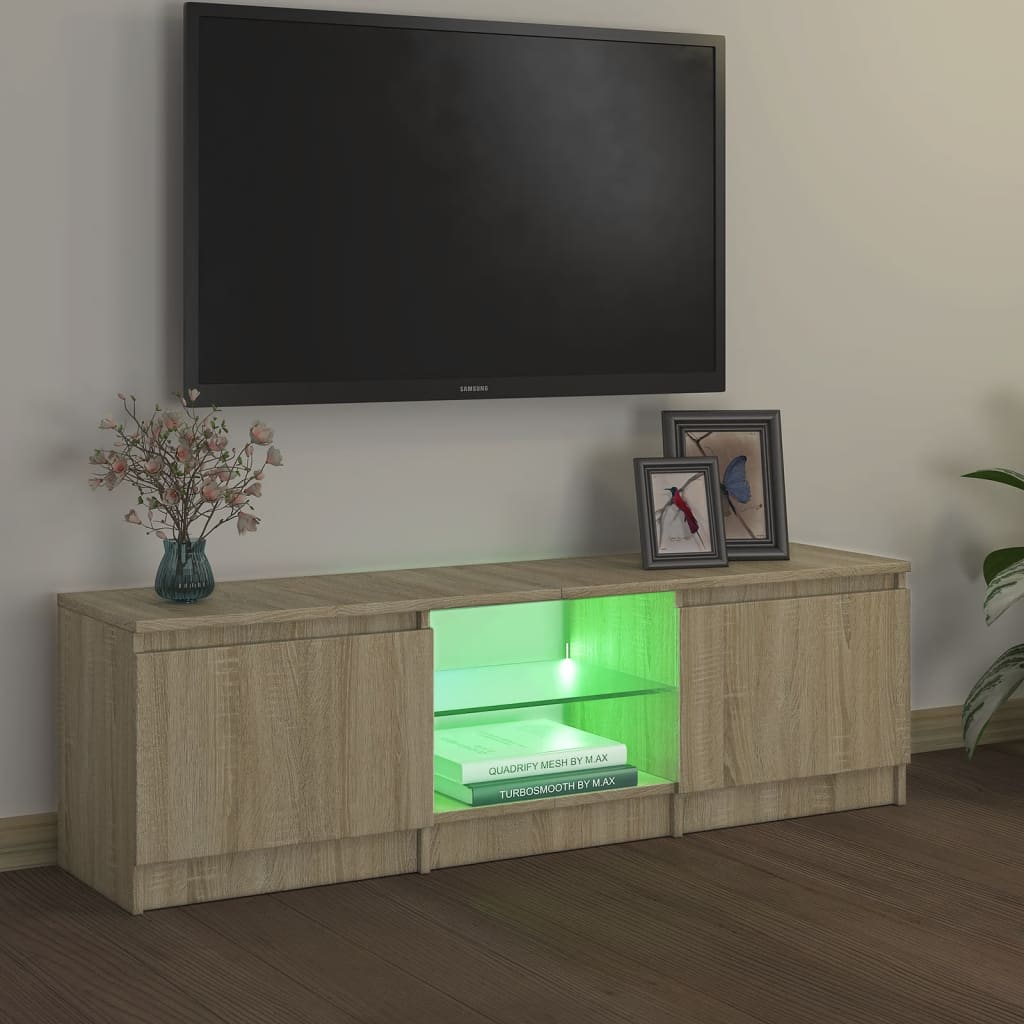 Tv-meubel met LED-verlichting 120x30x35,5 cm