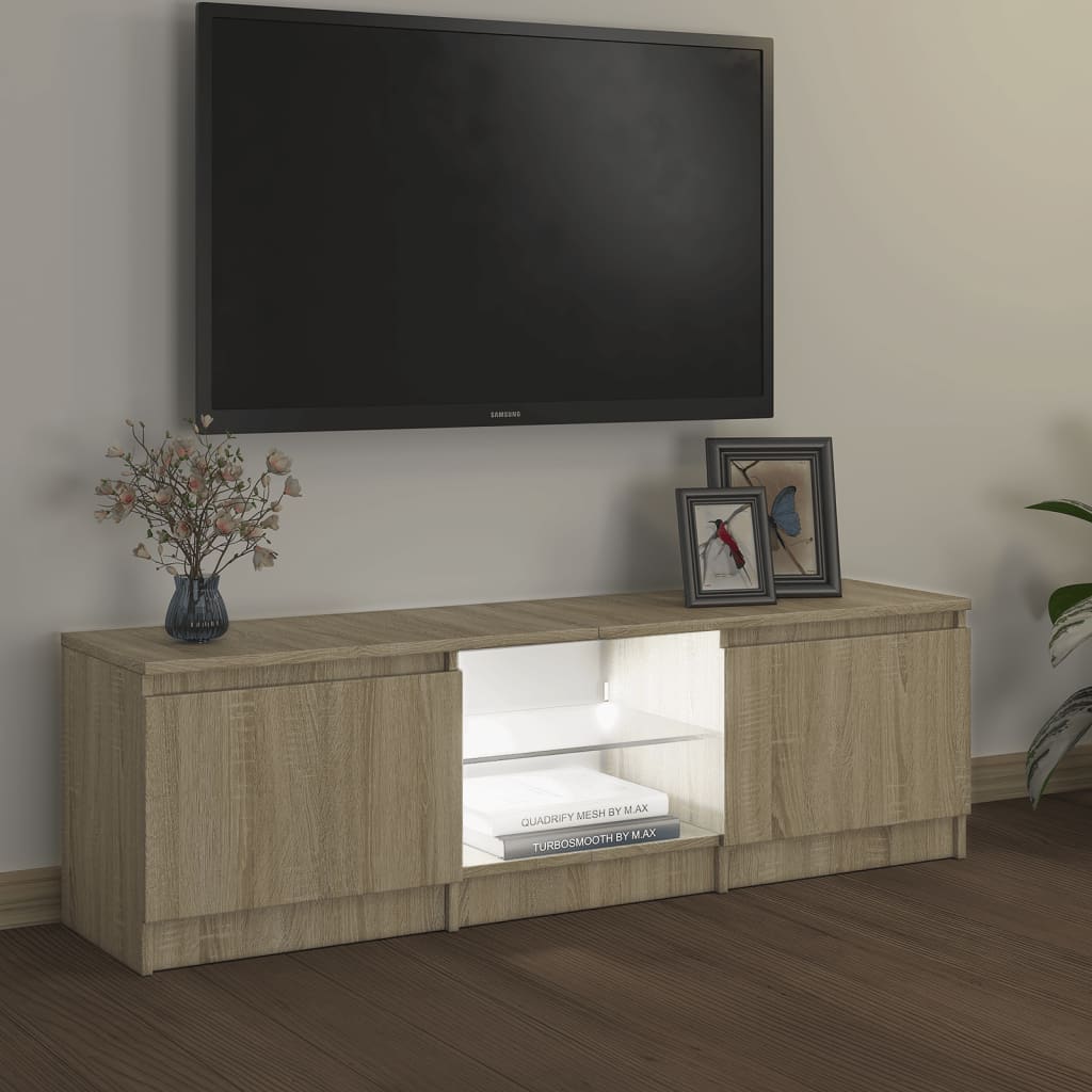 Tv-meubel met LED-verlichting 120x30x35,5 cm