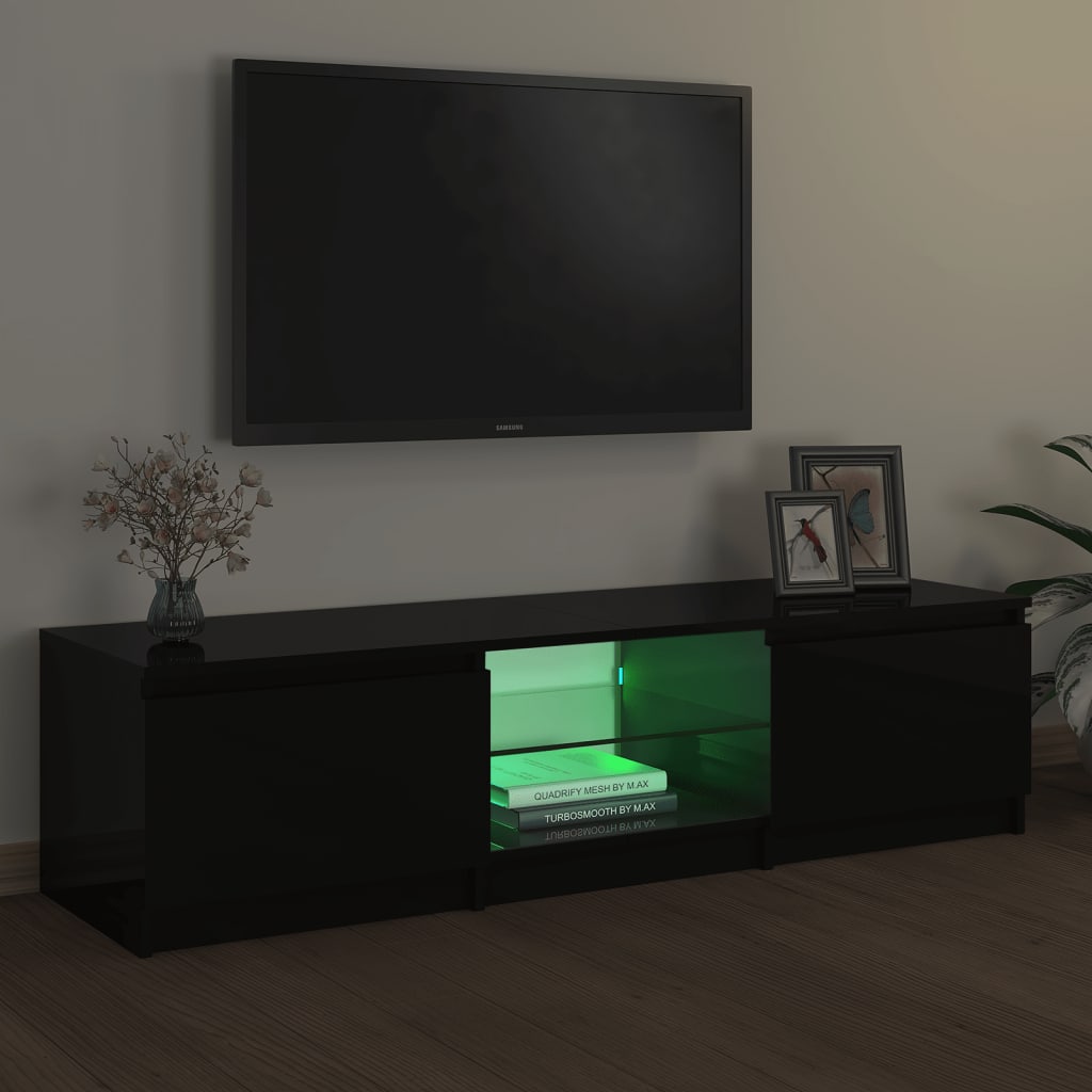 Tv-meubel met LED-verlichting 120x30x35,5 cm