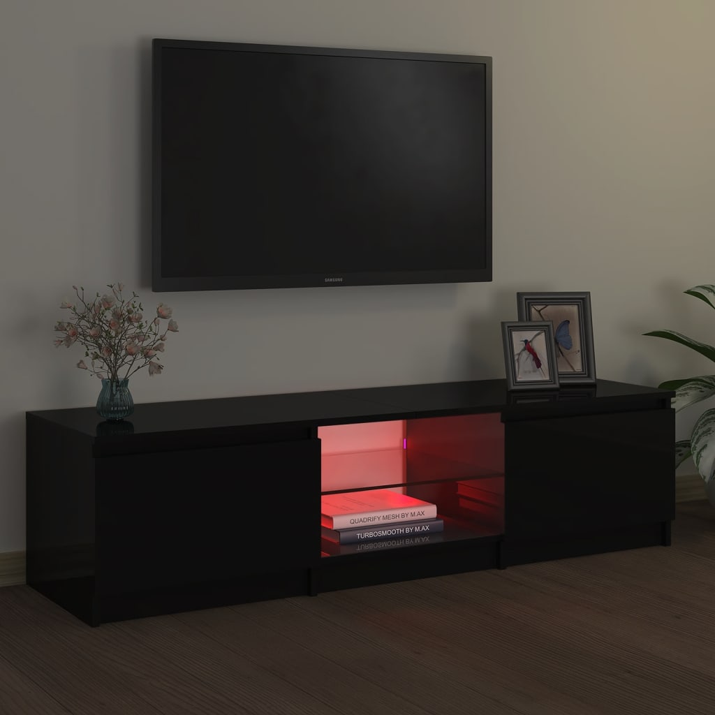 Tv-meubel met LED-verlichting 120x30x35,5 cm