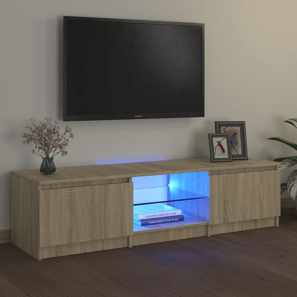 Tv-meubel met LED-verlichting 120x30x35,5 cm