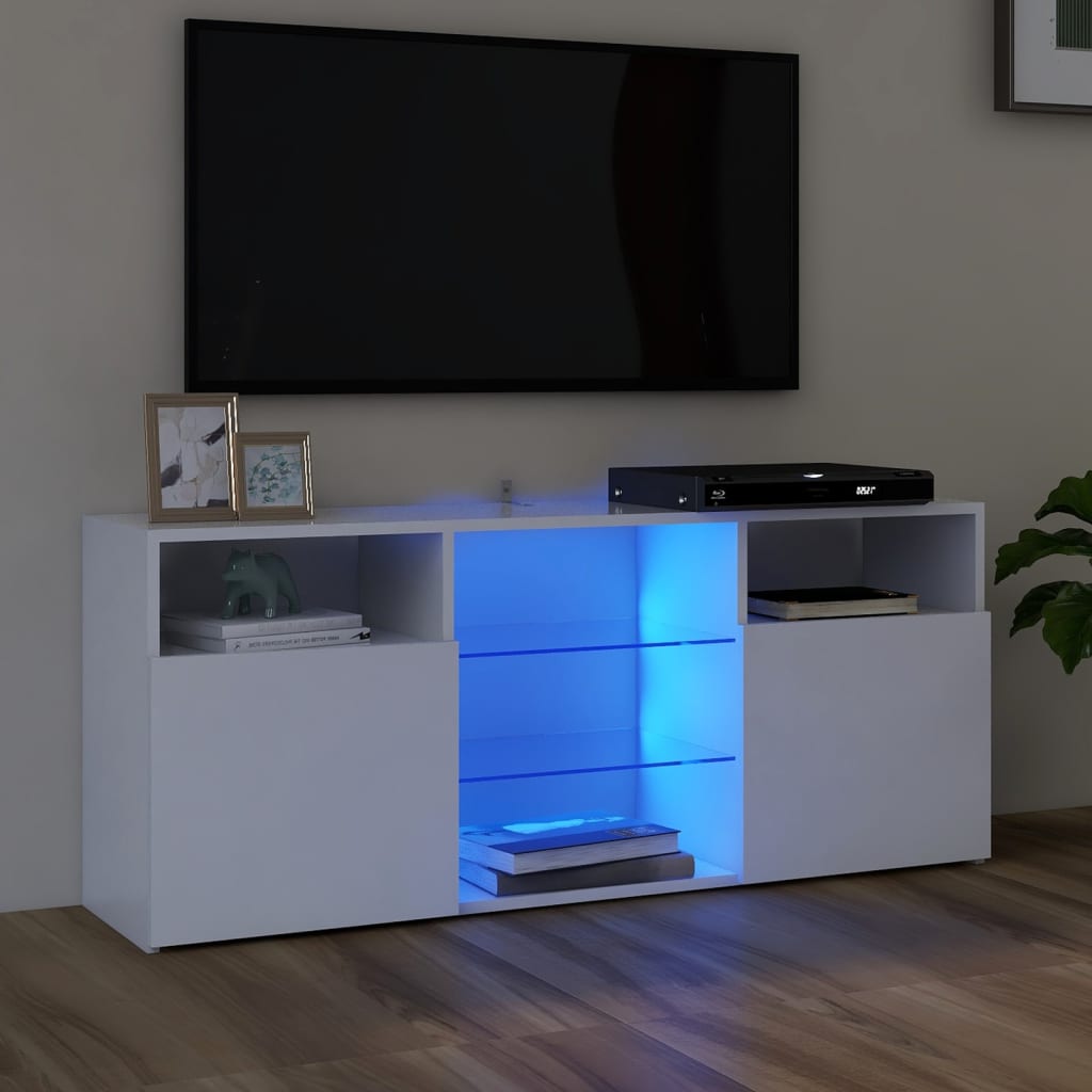 Meuble TV avec éclairage LED 120x30x50 cm