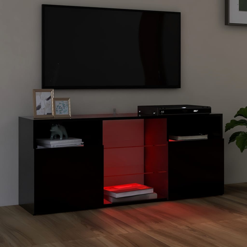 Meuble TV avec éclairage LED 120x30x50 cm