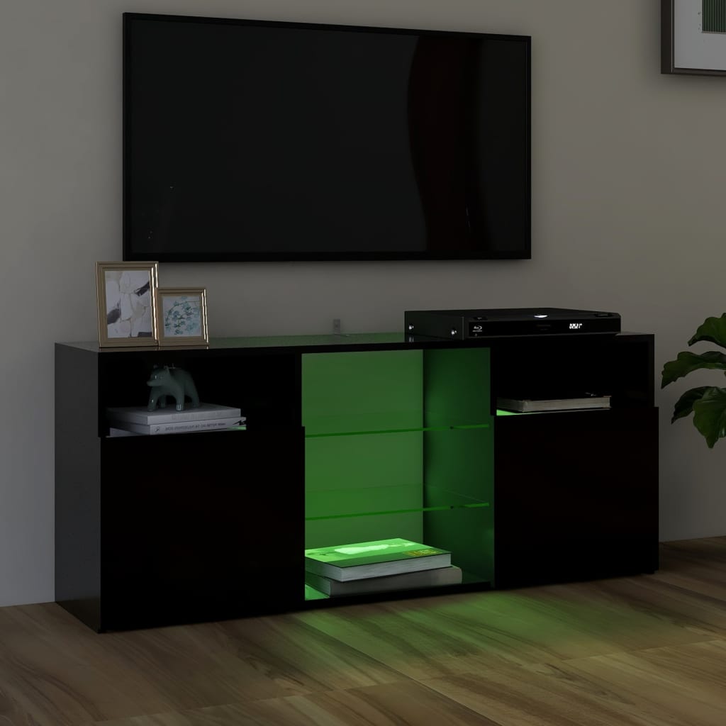 Meuble TV avec éclairage LED 120x30x50 cm