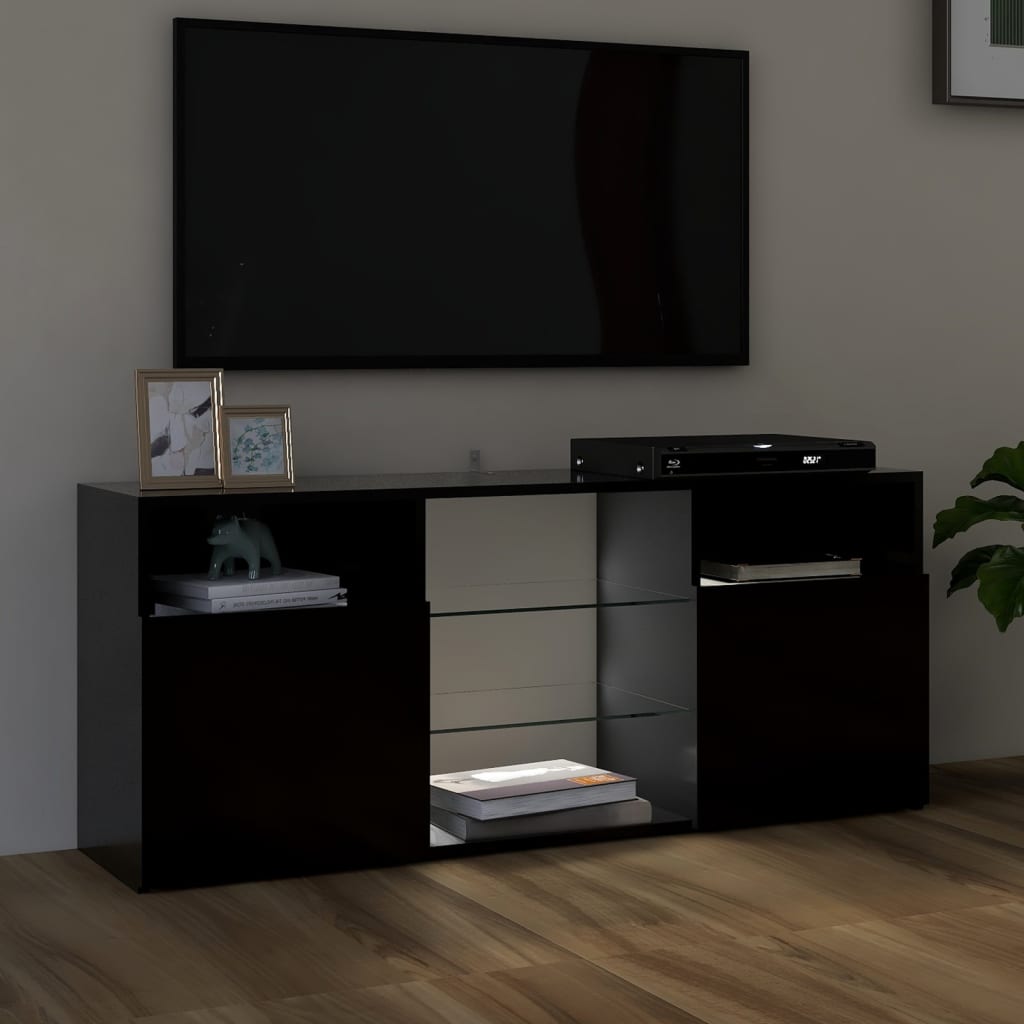 Meuble TV avec éclairage LED 120x30x50 cm