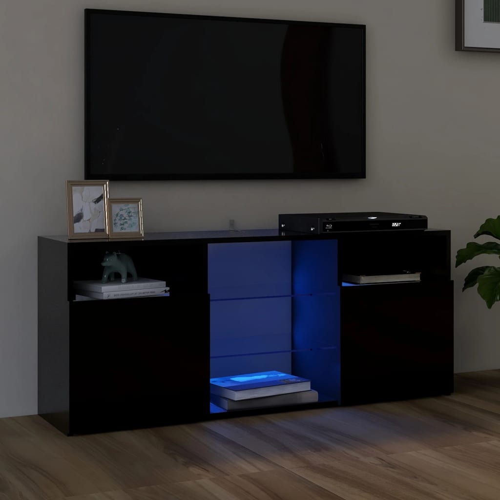 Meuble TV avec éclairage LED 120x30x50 cm