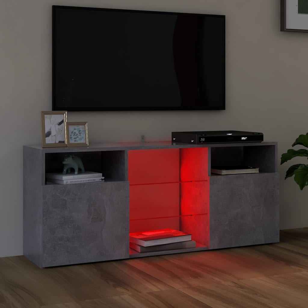 Meuble TV avec éclairage LED 120x30x50 cm