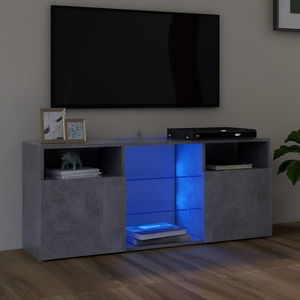 Meuble TV avec éclairage LED 120x30x50 cm